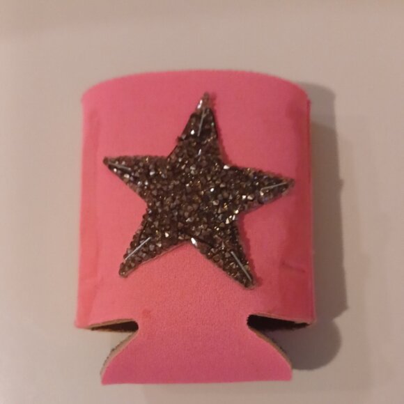 Pink Leopard Dog Mama w/Bling Star Can Koozie - Picture 2 of 2